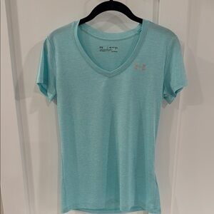 Under Armour Heatgear Turquoise Green Short Sleeve T-Shirt